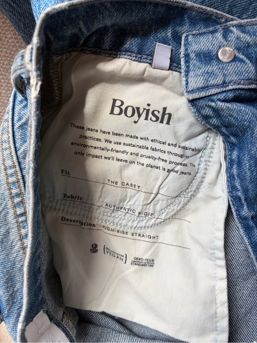 Boyish The Casey Authentic Rigid High Rise Straight - Picture 10 of 11